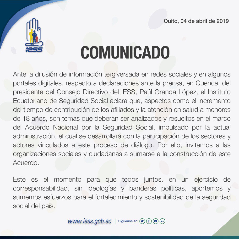 comunicado iess