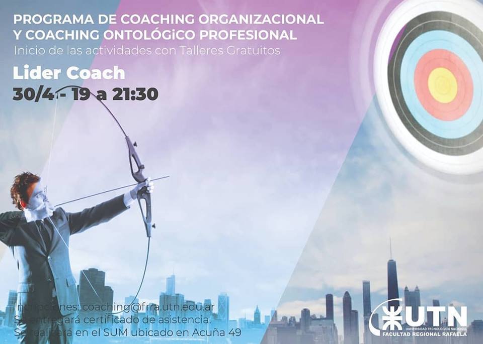 EntrenartEr's tweet photo. ATENCIÓN RAFAELA...
🆓🔜 TALLER "LÍDER COACH" en UTN Facultad Regional Rafaela!
📨 Inscripciones en: coaching@frra.utn.edu.ar
Lider coach. Lenguaje y acción.
Un espacio para entrenar una manera de hacer aprendizaje. Coaching Ontológico  y el liderazgo consciente. https://t.co/82n5X1aK5A