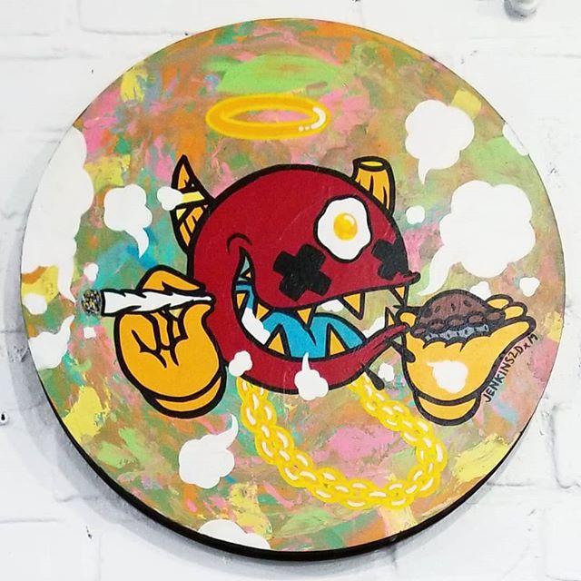 jenkins2d's tweet photo. Self-care
Acrylic on 16x16in @moosecanvas

Fortunate Clarity now open to the public at @sacramentatx

#jenkins2d #painting #art #popsurrealism #lowbrow #kaiju #atxart #streetart #fineart #moosecanvas #acrylic #fortunateclarity #soloshow https://t.co/SZk6RNGCR6