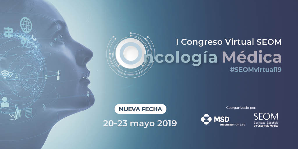 Próximamente I Congreso Virtual SEOM en #Oncología Médica coorganizado por <a href="/_SEOM/">SEOM</a> y MSD España. Creemos en la #innovación y en la necesidad de una #formacióncontinua de calidad para mejorar el cuidado de los pacientes. ¡Inscríbase! bddy.me/2U5tPPA 
#SEOMvirtual19