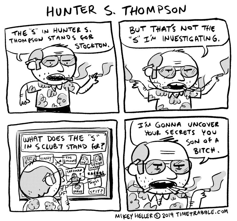 i drew a comic about Hunter S. Thompson 