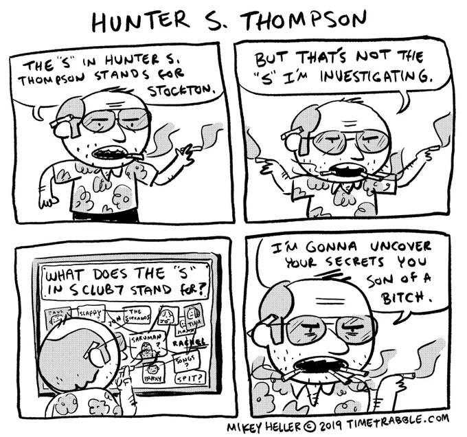 i drew a comic about Hunter S. Thompson 
