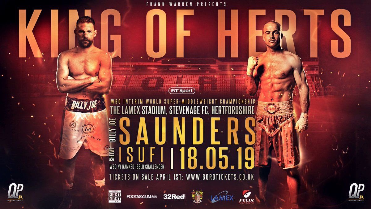 boyjonesjnr's tweet photo. **FIGHT ANNOUNCEMENT**
I will now be fighting on the undercard of @saundersbillyjoe at Stevenage football stadium on the 18th of may!
Will have tickets in the next few days so if anybody wants any please message me as soon as possible!
More news to follow! https://t.co/2YnlYmvP24