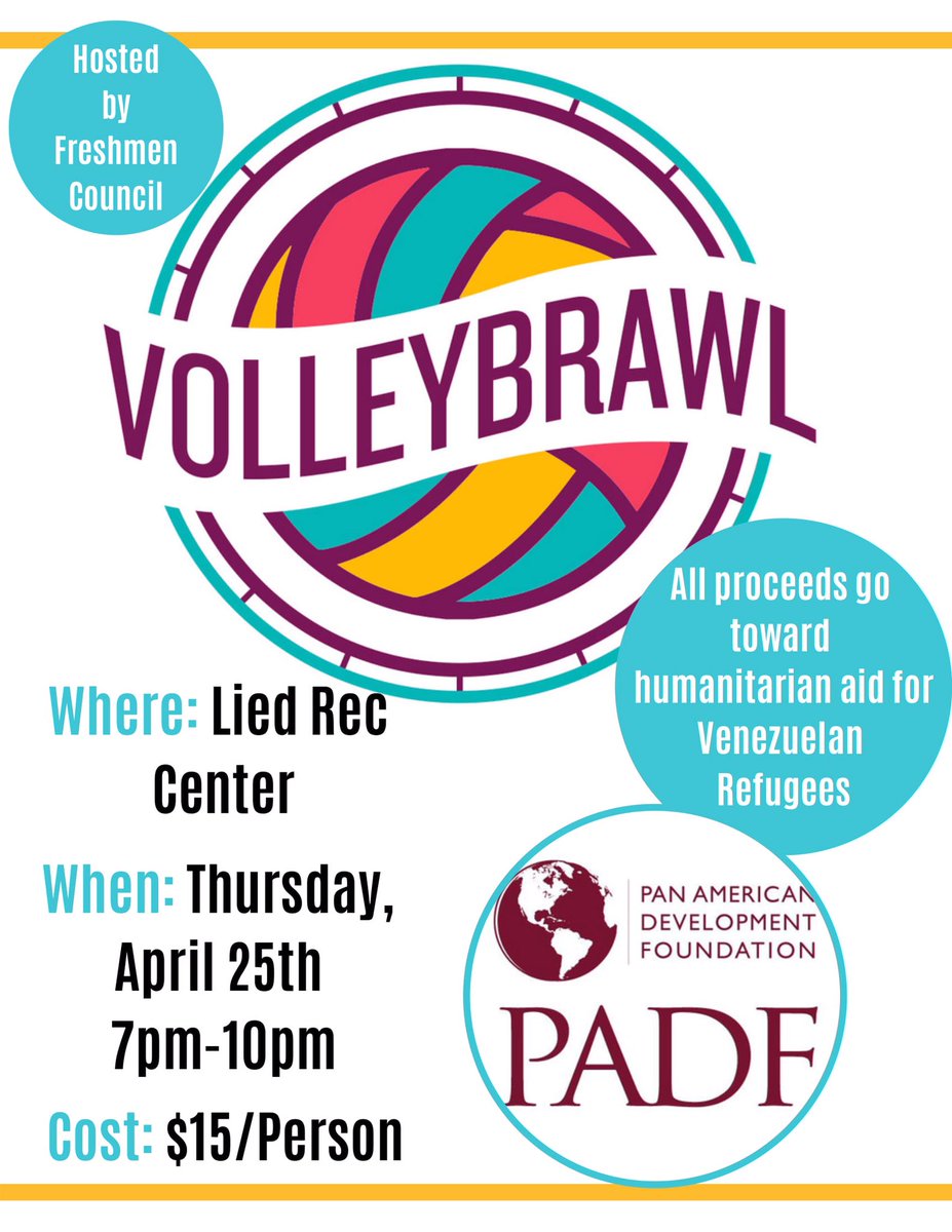 Sign up with a team of friends for our 6th Annual VolleyBrawl tournament! This event’s proceeds will be put toward humanitarian aid efforts for Venezuelan refugees🇻🇪

market-stuorg.sws.iastate.edu/625/product