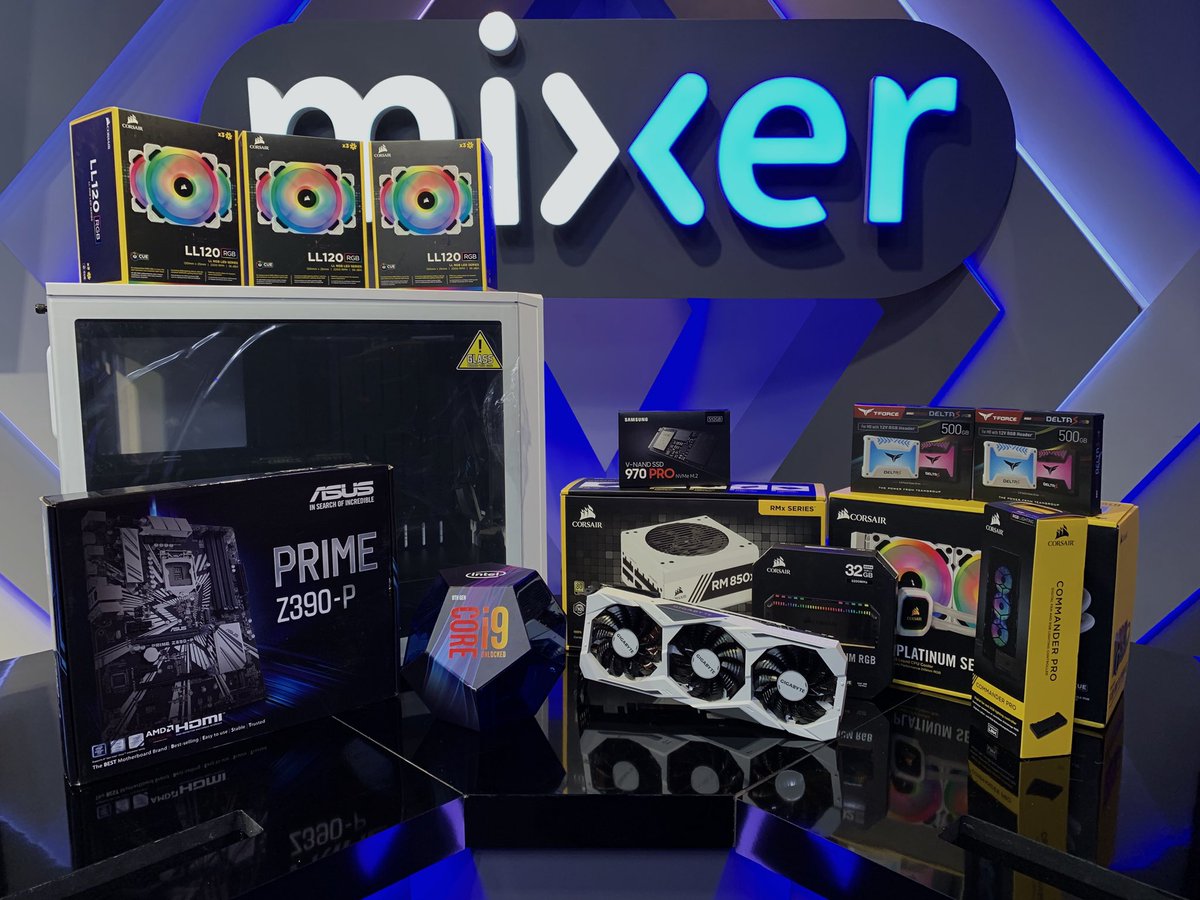 robeytech's tweet photo. Bench-testing our components and moving into getting things into the case!  Our #Division2 Arctic PC is moving along nicely. Catch all this and more on #PowerBuilds at noon PST today at https://t.co/rkXlzIEXpP https://t.co/E1FUnh2P2t
