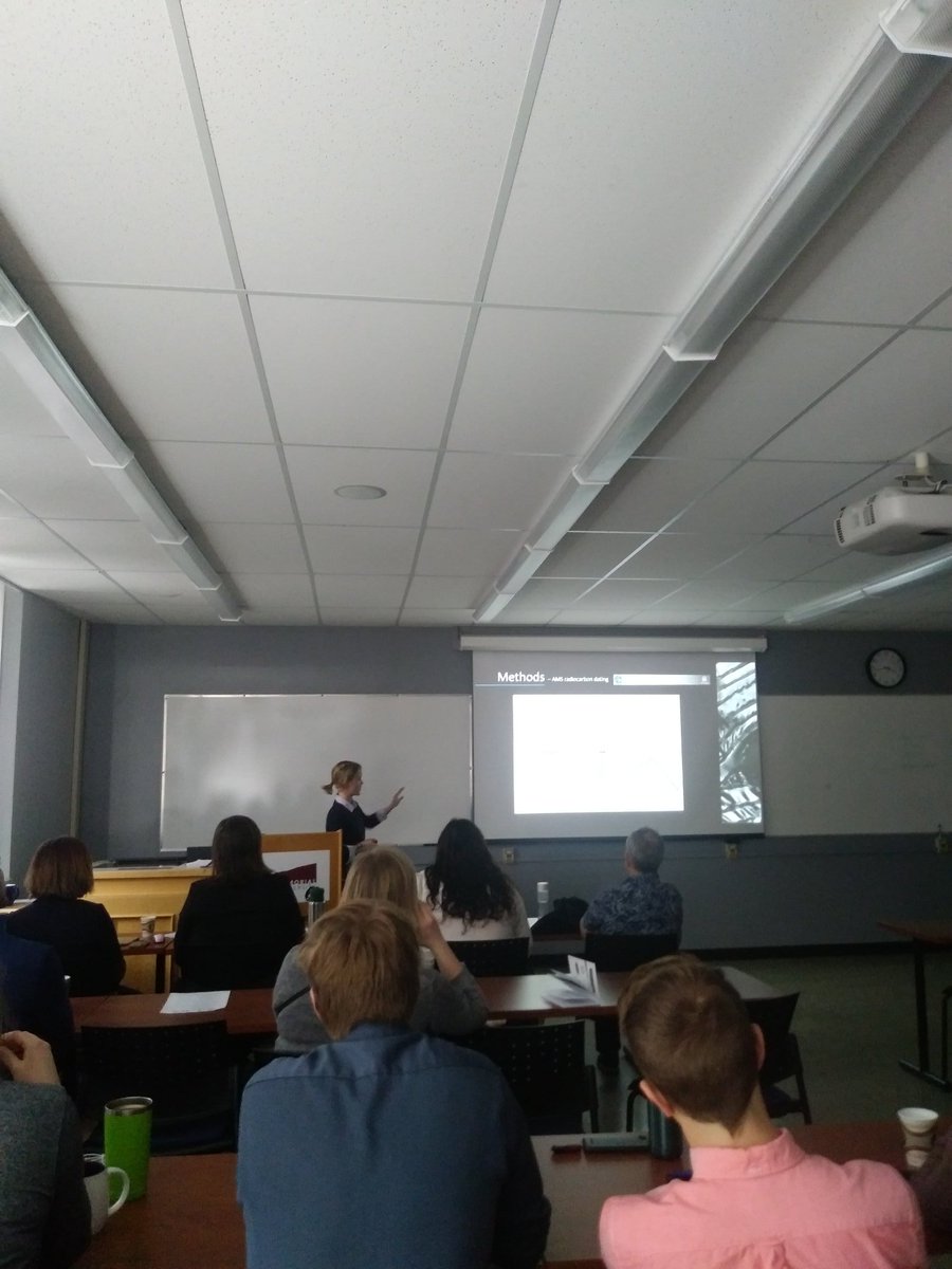 HeatherBaehre's tweet photo. And @_coastalwalker sharing her research on using a paleoecological approach to determine long term fire history and forest composition in Terra Nova National Park, NL @ParksCanada @MUNGeog #supergradday #NorthernEDGELab https://t.co/YAsOeGMjnB