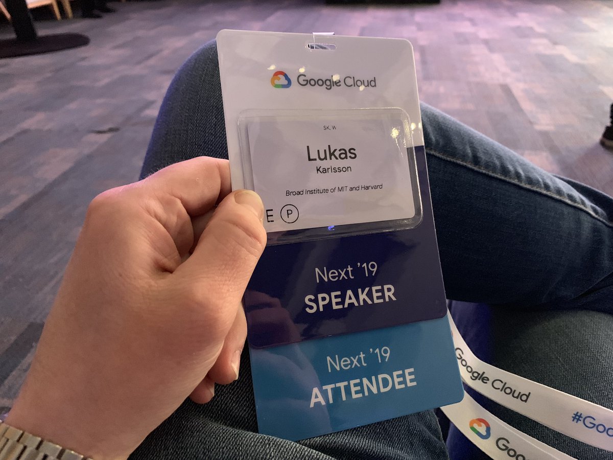 lukwam's tweet photo. Got my speaker badge. Check out this year's Speaker gift, y'all! #cloudsocks https://t.co/rEbUPiKfnS