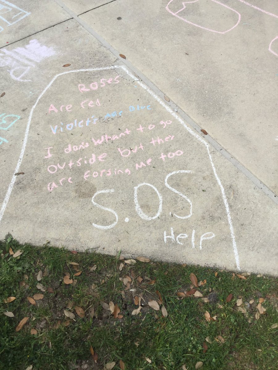 KV_EDUHeart's tweet photo. Chalk poetry! Some were really creative. #reallylatepost #RMSUNITED https://t.co/cF5HgBBScf
