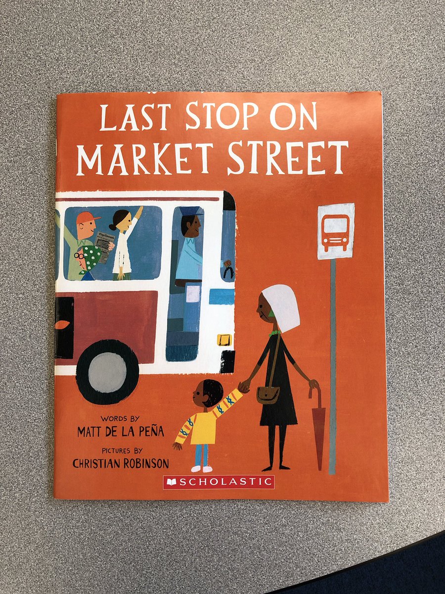 We are excited to see <a href="/mattdelapena/">Matt de la Pena</a> tomorrow! We read Last Stop on Market Street to get ready. 🚌