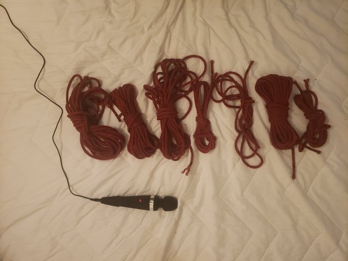 Going to have some fun with rope and my wand today. I'm going to need a special someone who wants to<a href="/tag/bondage"class="tags"><span>#bondage</span></a><a href="/tag/tgirl"class="tags"><span>#tgirl</span></a><a href="/tag/submissive"class="tags"><span>#submissive</span></a><a href="/tag/lovesense"class="tags"><span>#lovesense</span></a>