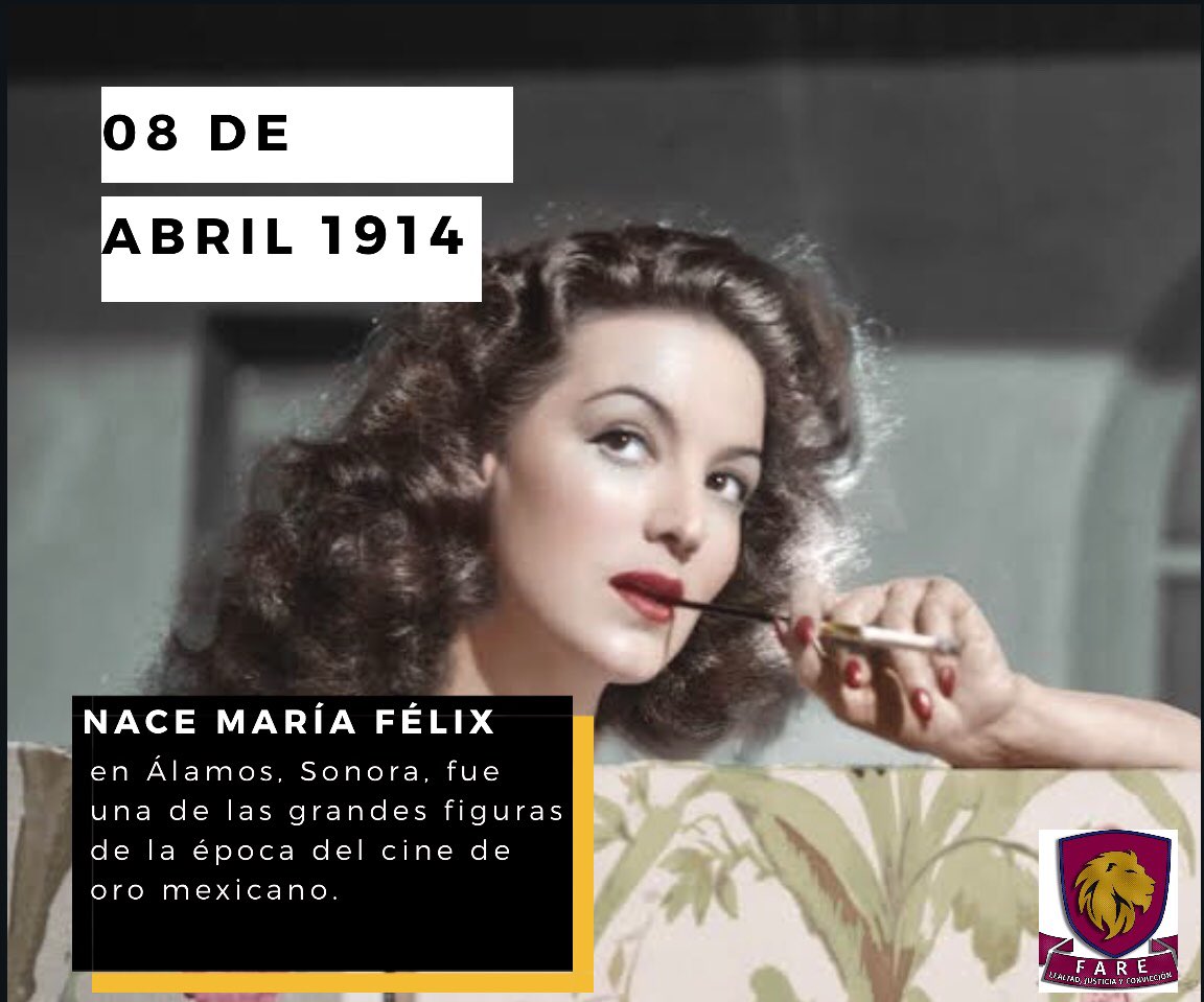 FARE_ac's tweet photo. #UnDíaComoHoy, 08 de Abril de 1914, nace María Felix, figura de la época del cine de oro mexicano. #FARE🦁 https://t.co/CSHyVtW28x