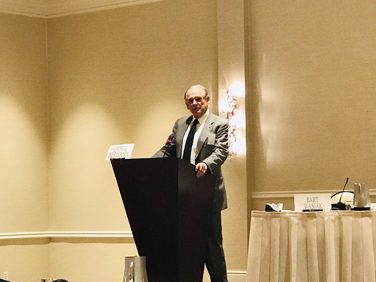 CamiGambarini's tweet photo. Greetings from Washington DC where I spoke at the 13th Annual Investment Treaty Arbitration Conference organised by #JurisConference - Prof. George Bermann of #ColumbiaLawSchool addressing the audience on the challenges in #enforcing #ICSID awards https://t.co/J1xiOSJ6Y9