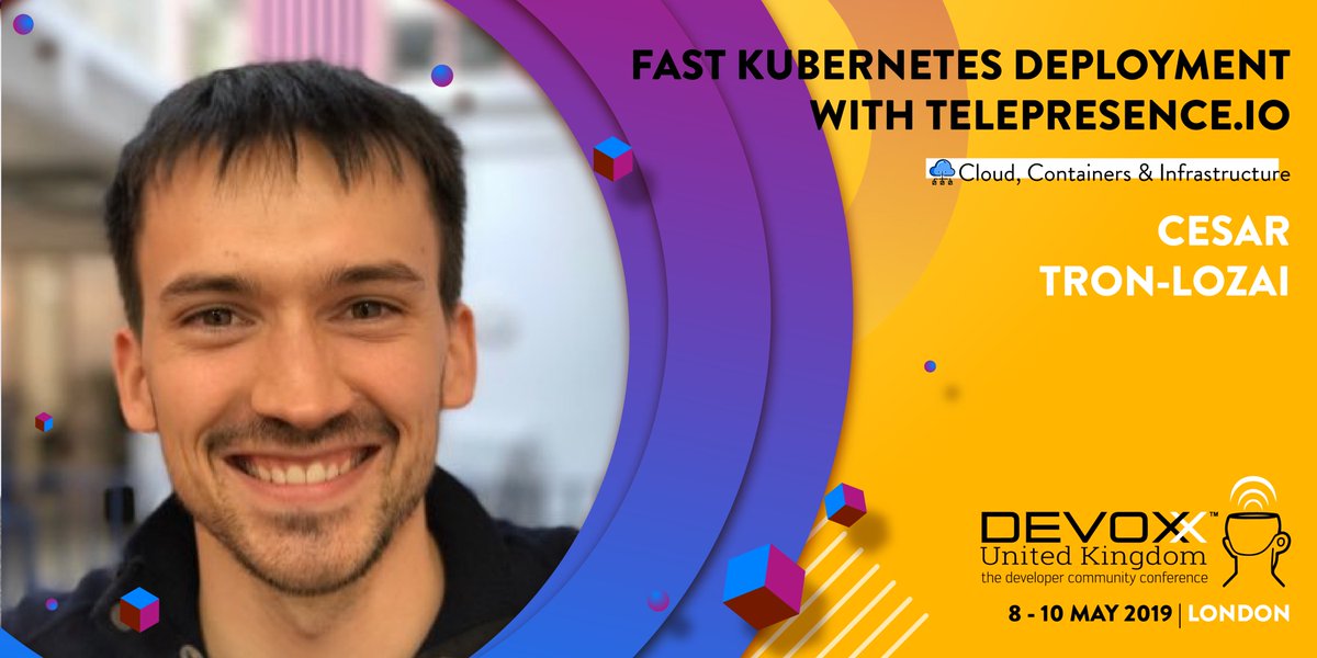 Are you developing applications running on @kubernetesio? come to my talk at @DevoxxUK, I'll show you how @telepresenceio can take your feedback cycle from minutes to seconds!