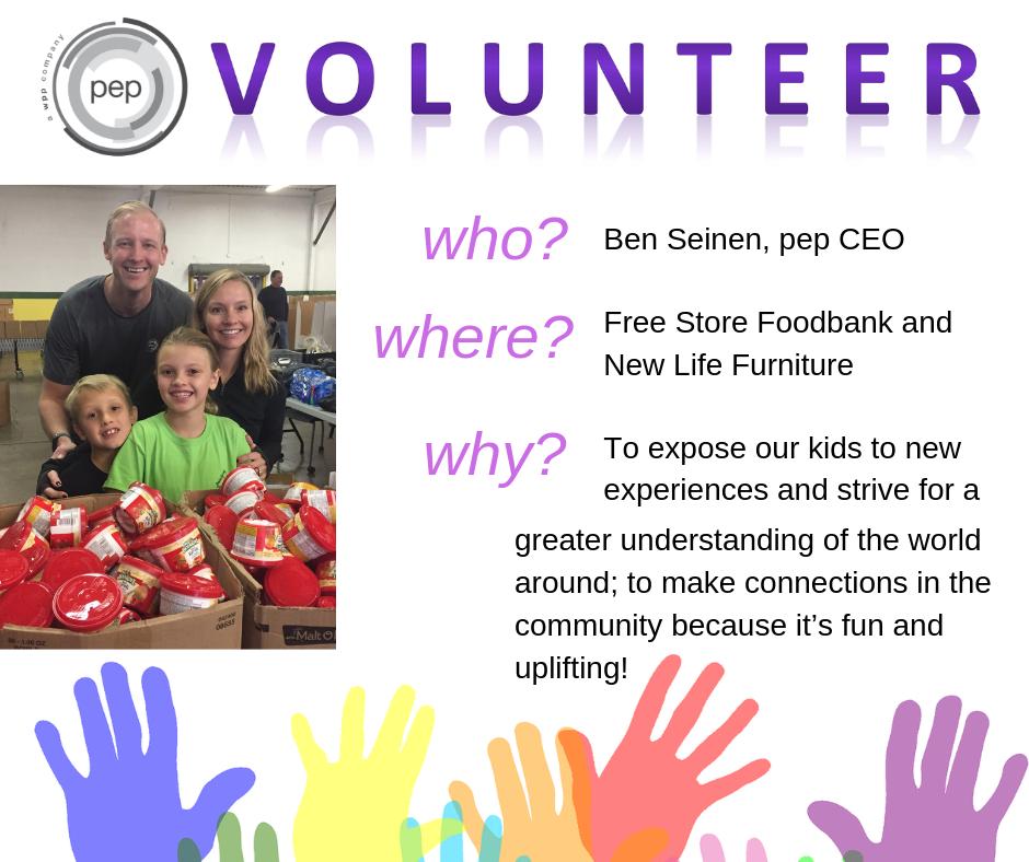 Happy Volunteer Appreciation Week! Stay tuned throughout this week to get an inside look into some of our volunteers here at pep and what drives them to give back. #volunteerappeciationweek #themarketingoperationsexperts.