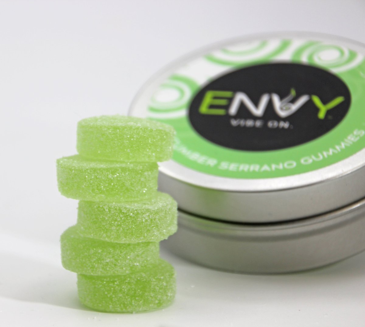SilverStTrd's tweet photo. In need of a Monday boost? Try our @betterwithenvy Cucumber Serrano gummies for a blast of flavor. 
Don't miss the newest gummy brand to hit the top 10 sellers chart in NV! 🔥 (and we're still climbing 😉) 
.
.
Keep out of reach of children. For use by adults 21 years and older. https://t.co/oMBUHe3SnV