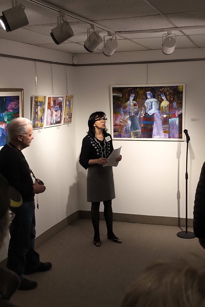 viraniarif's tweet photo. Congratulations to Oleh Nedoshytko and the Taras Shevchenko Museum on the opening of the #LegendsOfTime exhibit yesterday, a collection of paintings by renowned artist Oleh Nedoshytko. #TarasSehvchenko #Museum #Toronto https://t.co/f2xxqk7bc9