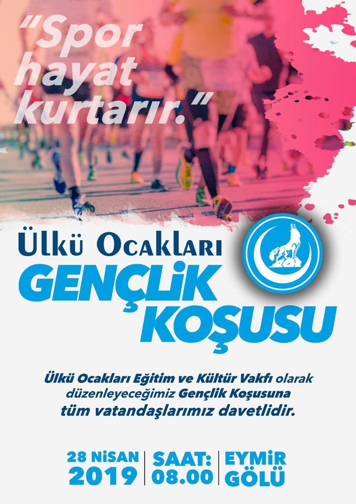 Haydi gençler;  büyük Turan ülkümüze koşacağız! 

“ ÜlküOcakları GençlikKoşusu ”
