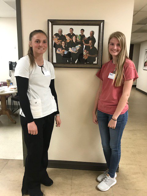 CTSSectoo's tweet image. Sage, @SherwoodCassR8  and Sierra and Hannah, @CHSCards have a great day shadowing with Dr. McCool and the Birthing Center @chooseGVMH.   
@ClintonTechSch