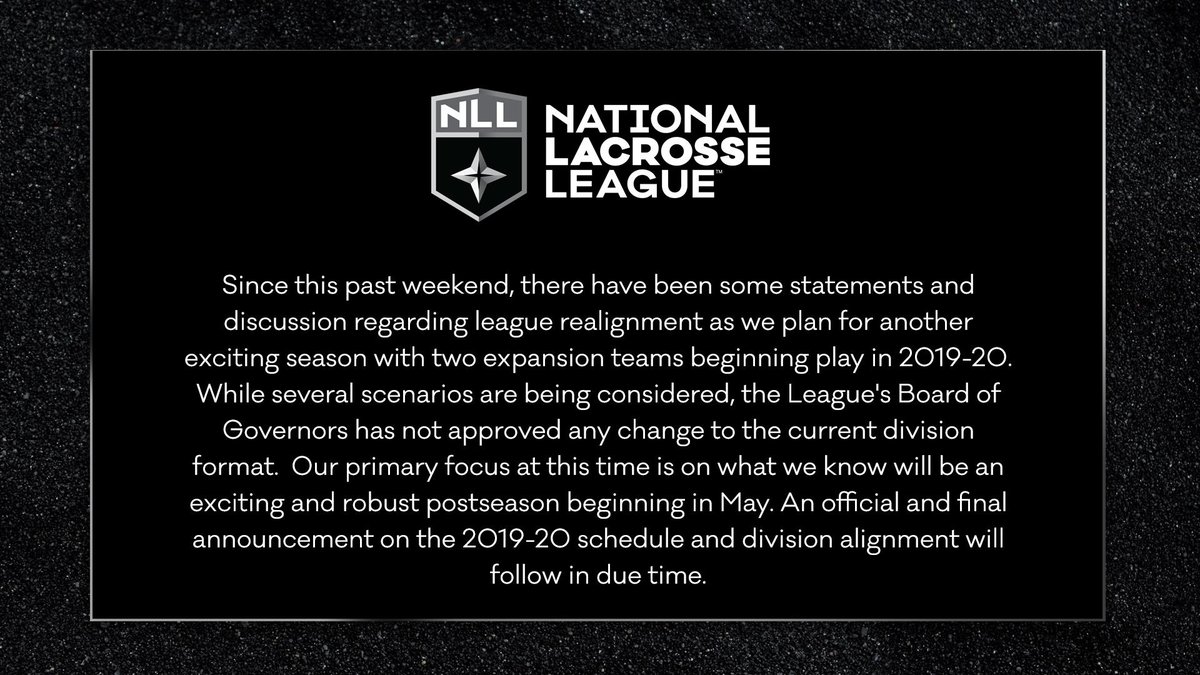 Statement from the League Office: