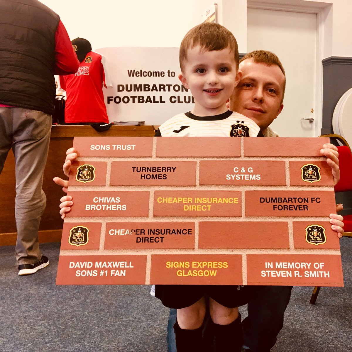 Dumbartonfc's tweet photo. ENGRAVED AT THE ROCK | #BeLikeCaleb and have your name on a brick at the C&amp;G Systems Stadium - a #LastingLegacy - £20 (bargain) - buy here - https://t.co/EBmuuKvdnh #supportoursons @Sonstrust https://t.co/m5xiOhVT4Y