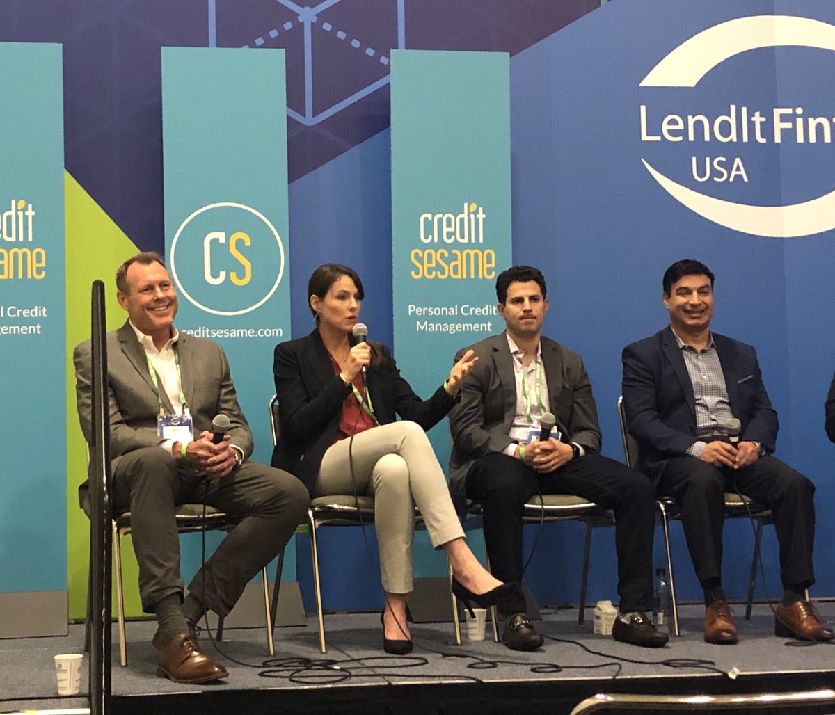 creditsesame's tweet photo. Elisabeth Kozack from @marcus, says that the biggest challenges facing consumers on the path to credit wellness are: Resources. Stigma. Awareness. #LenditFinTech @LendIt https://t.co/kFaTJkdIhK