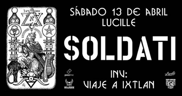 moshpit_arg's tweet photo. #SergioCH se presentará con #Soldati tocando canciones de su próximo disco y reviviendo los clásicos de Los Natas, la cita es el sábado 13 de abril a las 00:00 horas en “Lucille” (Gorriti 5520, Palermo).
Entradas Anticipadas disponibles a través de: https://t.co/xktDlRf9Rg https://t.co/Rd702hkwT5