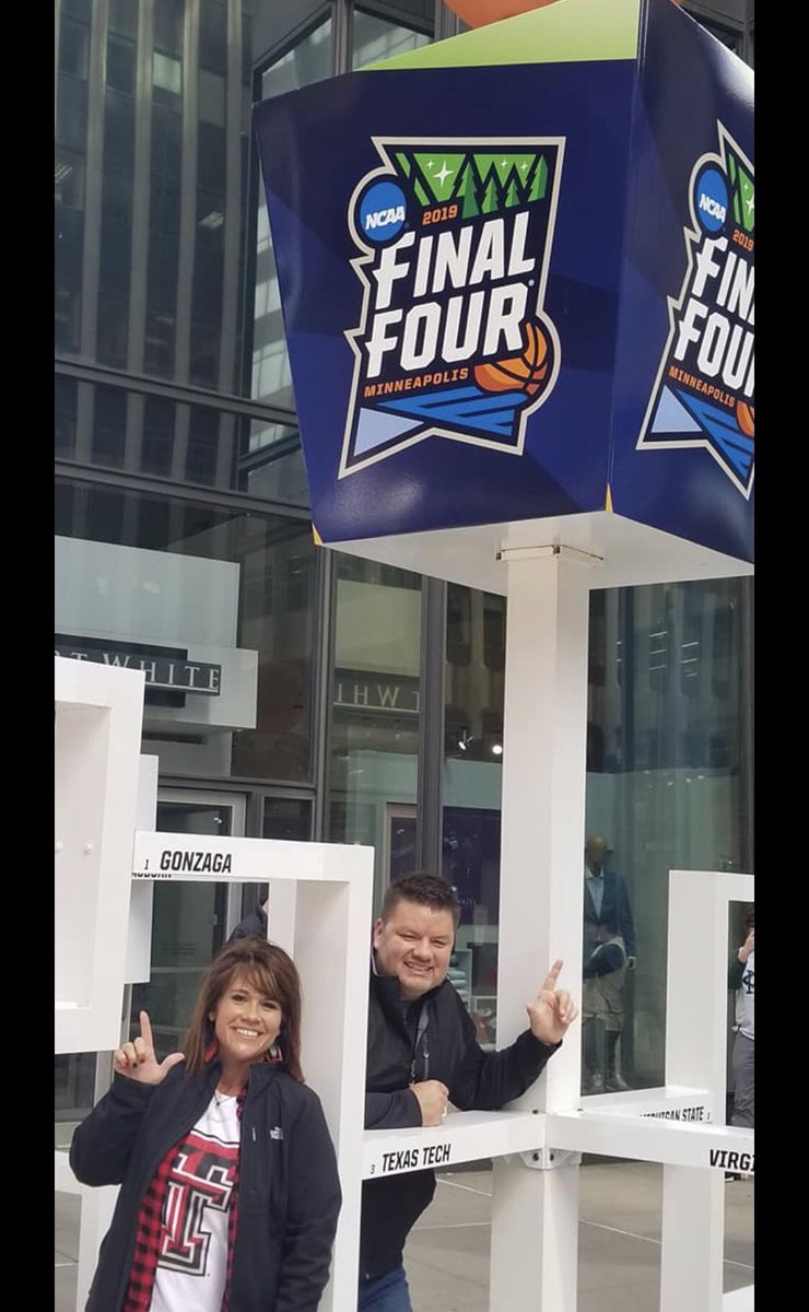 BoazKimberly's tweet photo. It’s the final dance.  Let’s wreck ‘em Tech! Guns up!!! #FINALFOUR https://t.co/AqTbBG3G82