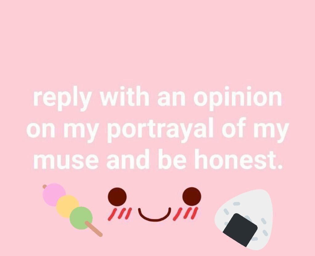 || Things have slowed down now and I will be able to RP in a while.

For now, I've stolen this, and would like to hear everyone's thoughts! Don't be afraid; positive or negative, I welcome all!