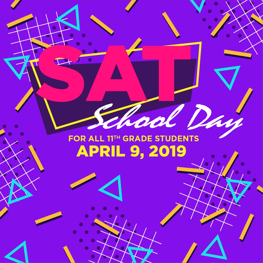 Good luck to our juniors taking the #SAT tomorrow! Get a good night’s rest and eat a healthy breakfast. You got this! 😎💪