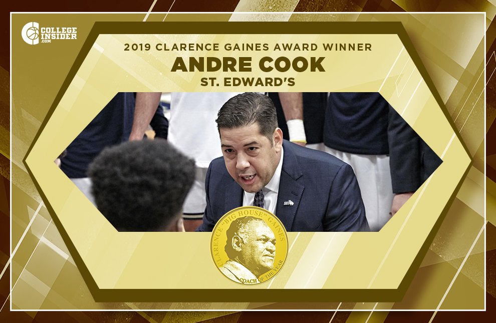 Congratulations to <a href="/SEUMBasketball/">St. Edward's Men's Basketball</a>'s <a href="/CoachAndreCook/">Andre Cook</a> on earning <a href="/collegeinsider/">College Insider Inc.</a>'s Clarence Gaines Award! This award is presented annually to the top Division II college basketball coach and named in honor of the legendary former Winston Salem State head coach. 🙌

#FearTheGoat🐐