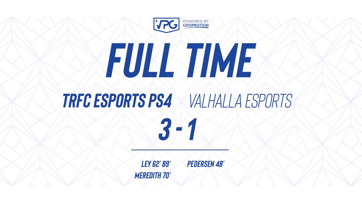 ⚽️ Full-time | TRFC esports PS4 3-1 <a href="/EsportValhalla/">Valhalla Esport</a> 

The PS4 team come from behind to pick up all three points in their first <a href="/OfficialVPG/">Virtual Pro Gaming</a> @VPGChampSouth game of the night. <a href="/TheAutoKorrect/">AutoKorrect</a> making a string of saves to give Rovers the victory.

#TRFC #SWA <a href="/TranmereRovers/">Tranmere Rovers FC</a> #FIFA19
