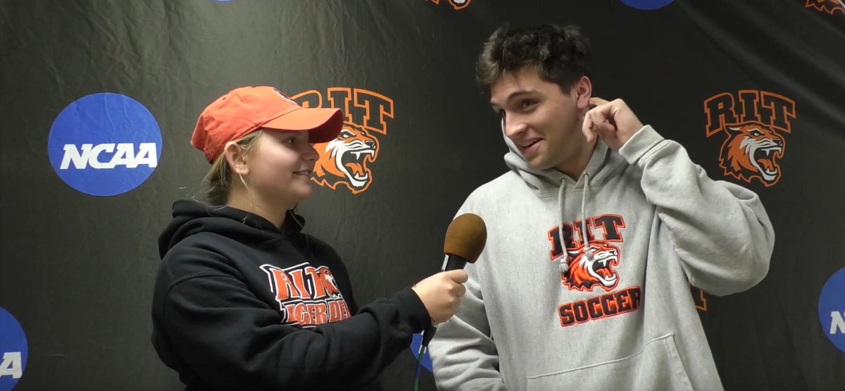 RITathletics's tweet photo. VIDEO - RIT SAAC All-Athlete Week: Getting to know the Tigers. #HannahTrumbleHostExtraordinaire #TigerWeek 

📺➡️ https://t.co/u5rNsOiovV https://t.co/rlWRLdL2SG