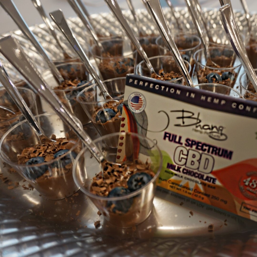 Bhang_nation's tweet photo. Thank you to @chefmatt2.0 @CBDailyeats for making delicious Bhang #chocolate treats for the @vevefy event @lululemon this weekend! #Delicious #yum https://t.co/JQKrSMTPgA