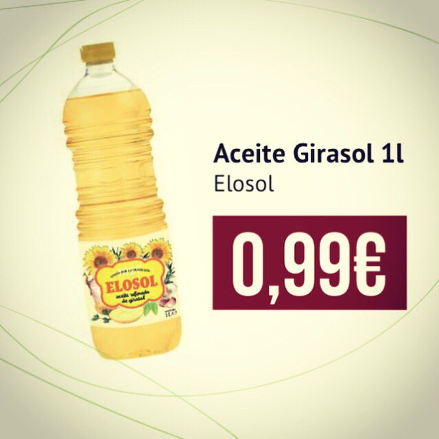 distrioval's tweet photo. Entre nuestros productos que mejor encajan en tu compra, hoy queremos destacar el Aceite de Girasol Elosol de 1 litro a un precio imbatible 0️⃣,9️⃣9️⃣€ #distriovalcash #masqueunaempresa 📍C/ Valdelatorre 14 - Medina de Rioseco
🔝El cash de Tierra de Campos
🚘Parking gratuito https://t.co/pdao0yuz0J