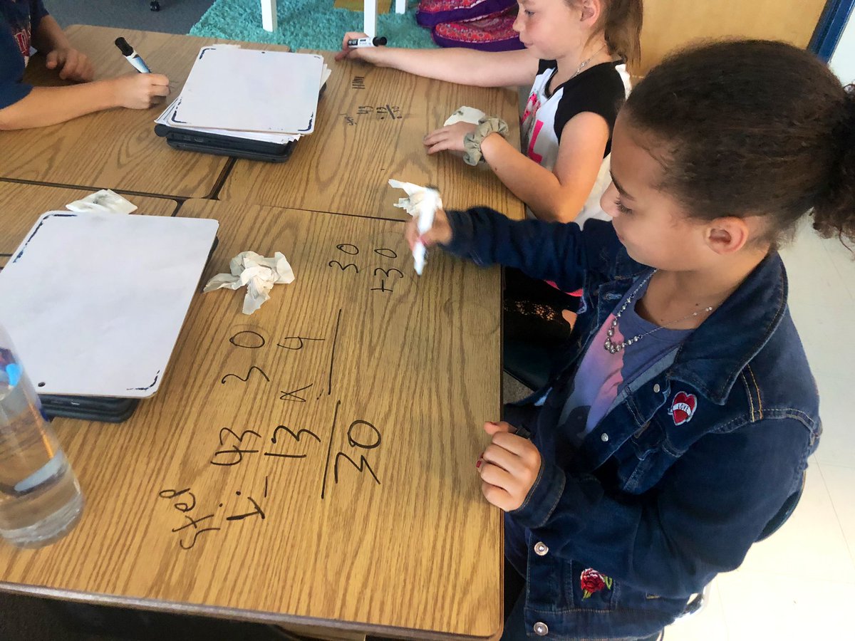 MrsDavis618's tweet photo. Today we launched our new math unit! Students drew models to solve two step word problems involving all four operations. They loved showing their work on their desks! #ownyourimpact https://t.co/fGfne54zdZ