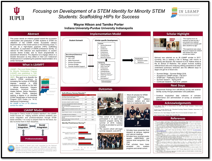 InLsamp's tweet photo. Disseminating research from the IN LSAMP program at IUPUI at the 2019 Diversity, Equity, and Student Success Conference focused on Engaged Inclusivity: Perceptions, Realities, and Aspirations. #STEMNetwork #EngagedInclusivity Great job Drs. Hilson and Porter! https://t.co/UzuL1p4HTL