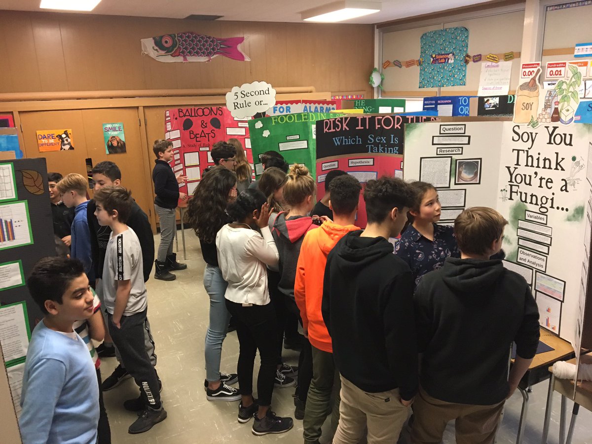 Rm13Doon2's tweet photo. Practicing for the big day tomorrow - 7-8 @doonwrdsb is ready to take on the Regional Science Fair! 🔬🦠🧫 https://t.co/G5GV7Ir802