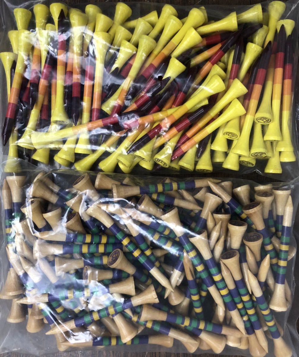 TheBuckClub's tweet photo. Some new pegs from @Stinger_Golf a little tip of the cap to the @utahjazz  (new &amp; old) https://t.co/Q8JsP3tjNl