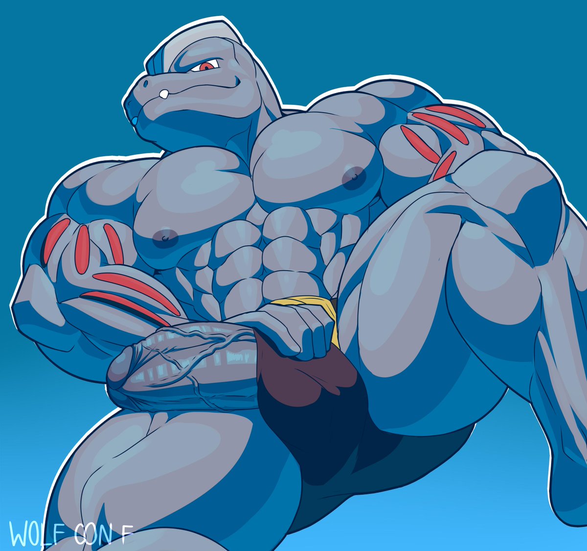 A little Machoke that i did to practice my cel shading :P.