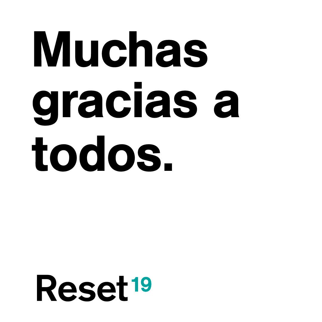 Gracias a todos los ponentes y participantes por hacer un éxito esta edición de #Reset19, el encuentro internacional de los profesionales de la cultura que se anticipa a los cambios del sector. ¡Nos vemos el año que viene! <a href="/CaixaForum/">CaixaForum</a> <a href="/FundlaCaixa/">Fundación ”la Caixa”</a> <a href="/culturagob/">Ministerio de Cultura</a> <a href="/gencat/">Generalitat de Catalunya</a>