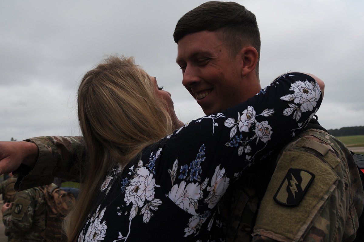 nationalguardMS's tweet photo. The MSNG is proud to welcome home our entire 155th ABCT from their year-long mobilization in support of Operation Spartan Shield in Kuwait! The last group of Thunder Soldiers arrived at the 172d Airlift Wing in Flowood, Saturday, April 6, 2019! Congratulations on a job WELL DONE! https://t.co/kUIcul9QmW