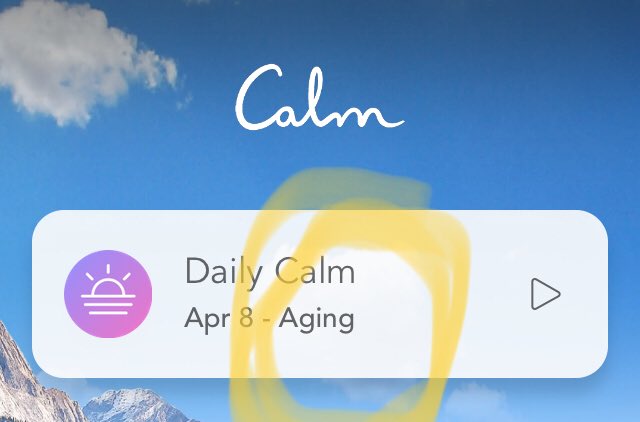 StuartCLT's tweet photo. #TheDailyCalm meditation 🧘‍♂️ for my 60th birthday 🎂: aging! ⁦@calm⁩ https://t.co/P91DV59YmA