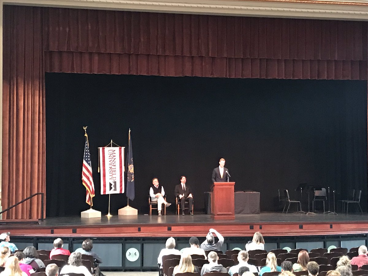 “We each have something to offer. The world is a better place when we embrace what we have to give...the world needs your light.” <a href="/wadeowlett/">Wade Owlett</a> encourages students at his alma mater during the 2019 <a href="/mansfieldU/">CU-Mansfield</a> Academic Honors reception.