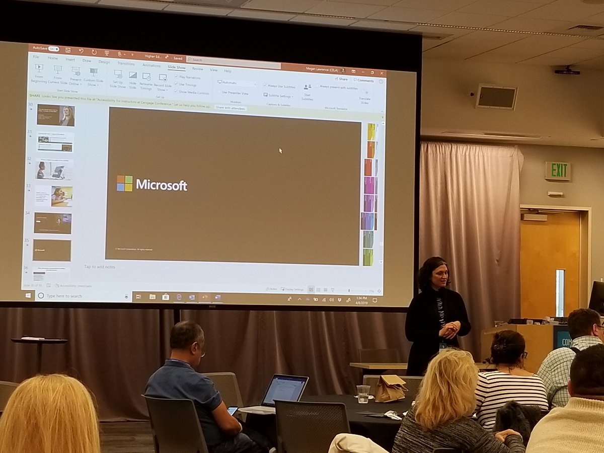 CL_Computing's tweet image. The #microsoft team sharing tips for accessibility in the classroom. #highered #cce2019