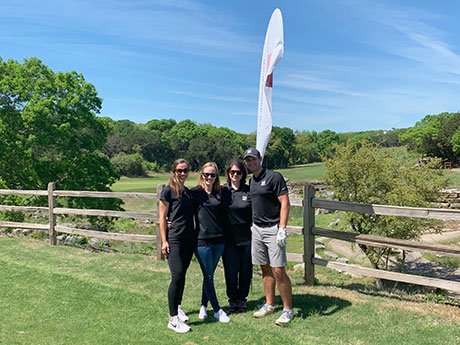 SHBusiness's tweet photo. We kicked off @InterFaceGroup #SHB19 with the 8th annual SHB Open Golf Outing at Barton Creek Resort & Spa! A big thanks to Winstar Marketing & @SingleDigitsInc for sponsoring a great morning of networking, socializing and golf! #studenthousing #studenthousingcre https://t.co/tGk8VpGdWy