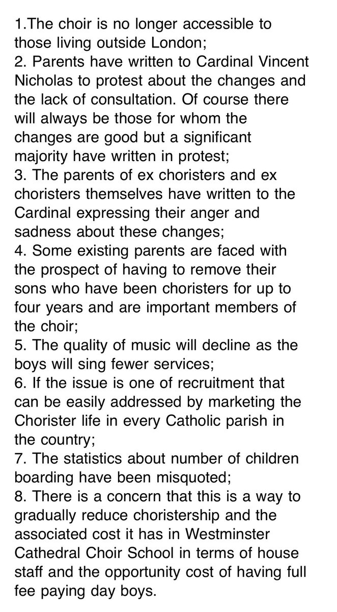 holysmoke's tweet image. 2. Read this, by a parent of a chorister. What stands out is the threat to the cathedral’s musical heritage, which depends heavily on highly trained boy sopranos. A drop in standards would ruin its worldwide reputation.