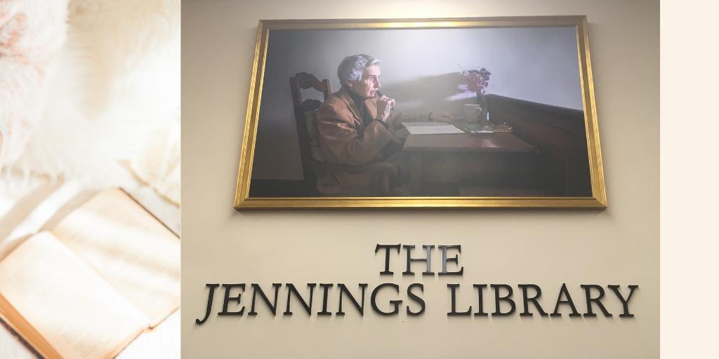 CaldwellULib's tweet photo. Happy #NationalLibraryWeek! If you havenโt already, come check out the new art featured in the #JenningsLibrary lobby! ๐ https://t.co/6qp4eM9Os7