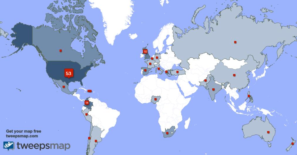 jo_table's tweet image. My followers live in USA (55%), Colombia(14%)... Get your map: tweepsmap.com/!jo_table