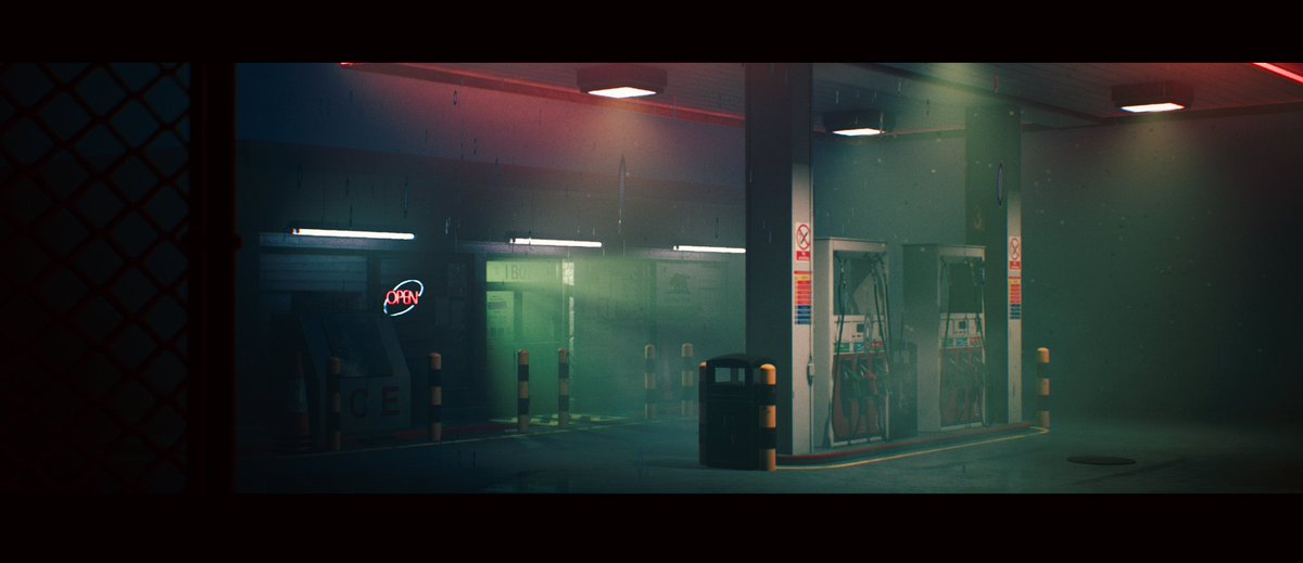 DMGuillaumeL's tweet image. I like fog... Night ninja doodle!! Relighting of the gas station project in @UnrealEngine #UnrealEngine @ArtStationHQ @polycount #GameDev #UE4 #3dart @EightyLevel