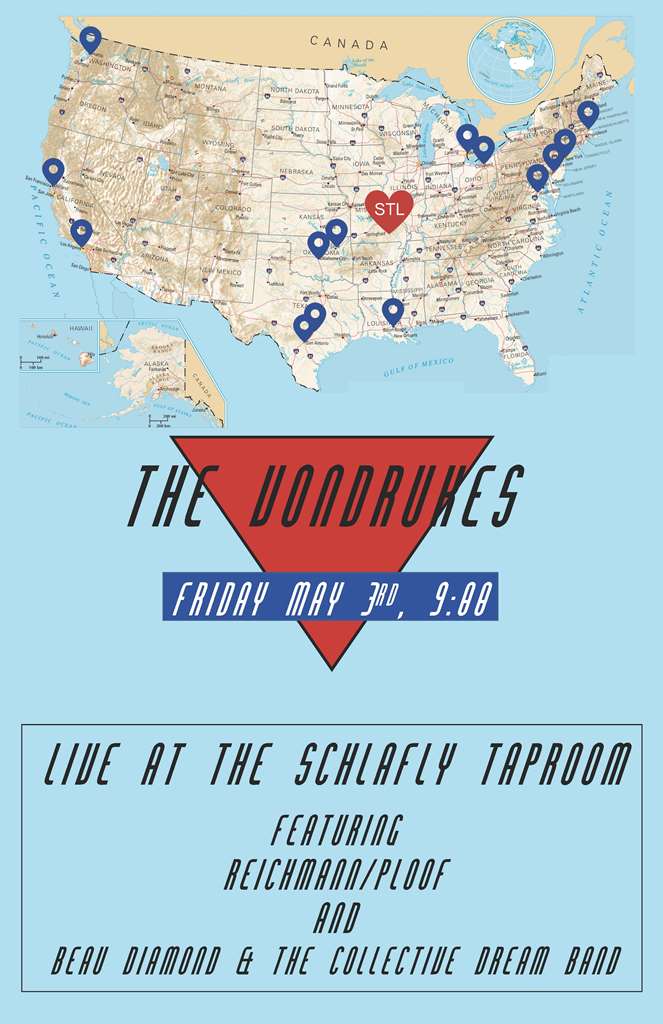 The Vondrukes (@thevondrukes) on Twitter photo We have a show coming up on Friday, May 3rd at <a href="/Schlafly/">Schlafly Beer</a> Tap Room! We'll be joined by our friends Adam Reichmann <a href="/guitar4nadine/">adam reichmann</a> and Andy Ploof as well as Beau Diamond & the Collective Dream Band. #supportlocal #localbeer #localmusic #STLbeer #STLmusic We have a show coming up on Friday, May 3rd at <a href="/Schlafly/">Schlafly Beer</a> Tap Room! We'll be joined by our friends Adam Reichmann <a href="/guitar4nadine/">adam reichmann</a> and Andy Ploof as well as Beau Diamond & the Collective Dream Band. #supportlocal #localbeer #localmusic #STLbeer #STLmusic